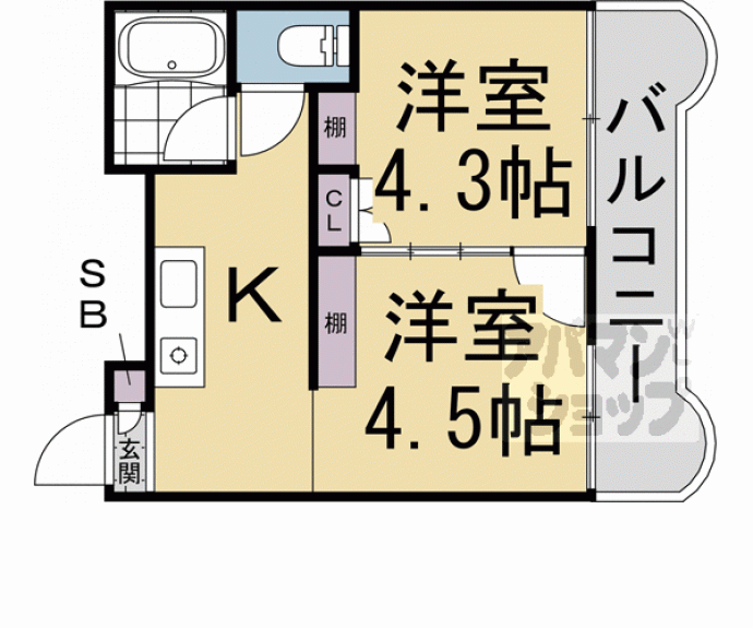 【メゾン・ド・パルミエ】間取