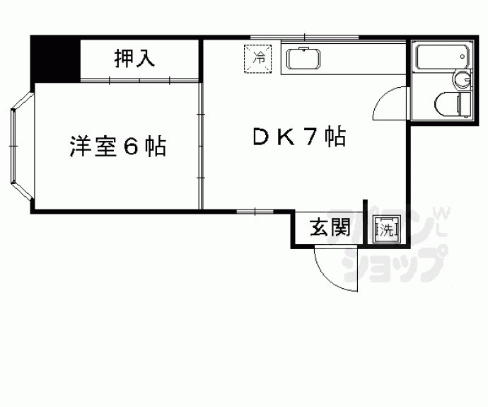 【嵯峨中通ビル】間取