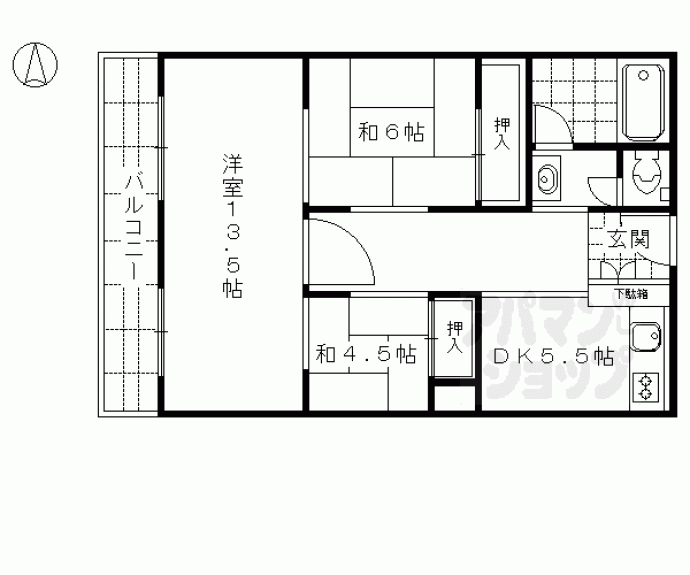 【メガロコープ西陣】間取