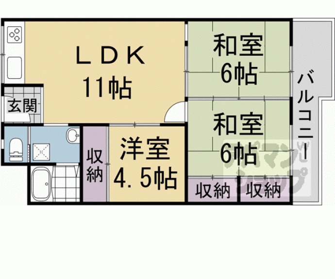 【メガロコープ西陣】間取