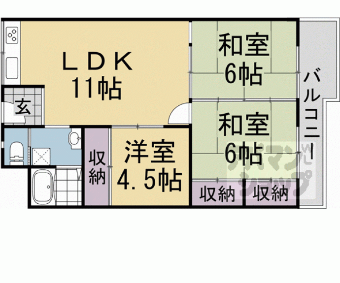 【メガロコープ西陣】間取