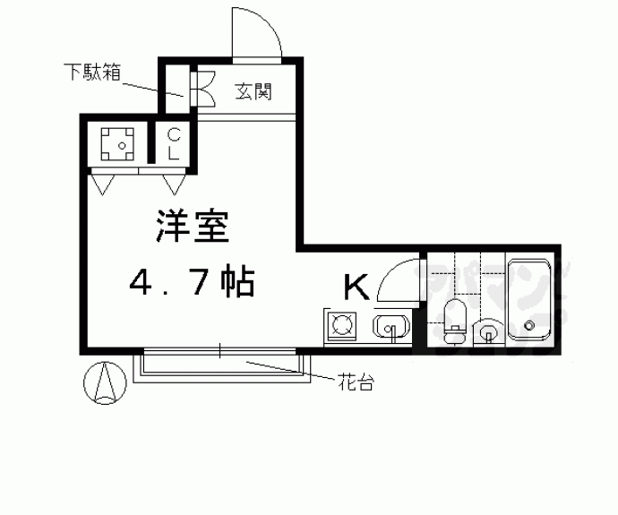 【ロマネスク京都丹波口】間取