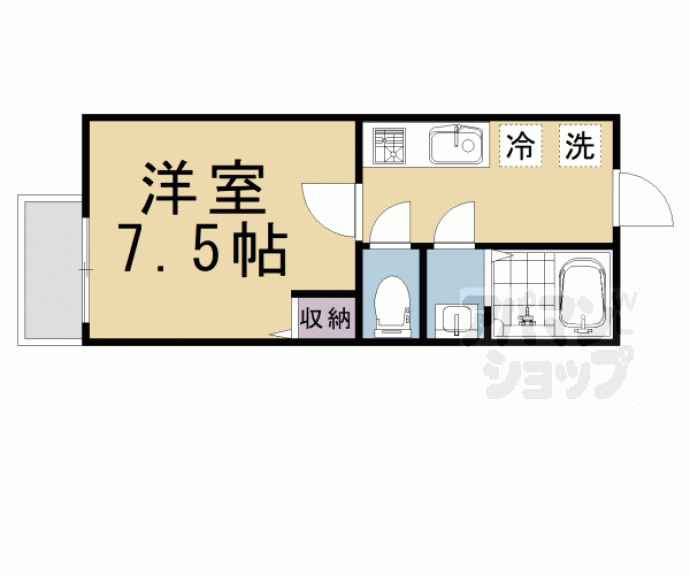 【フラッティ四条大宮Ⅱ】間取