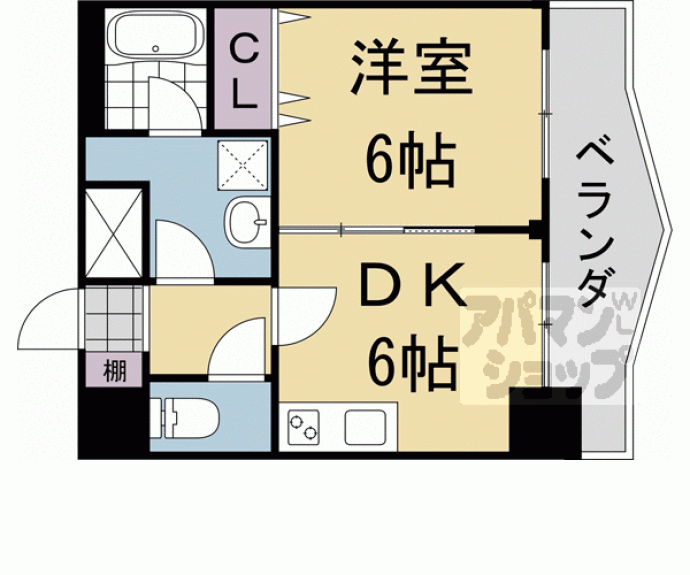 【四条大宮シャトー朝日】間取