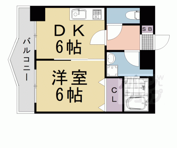 【四条大宮シャトー朝日】間取