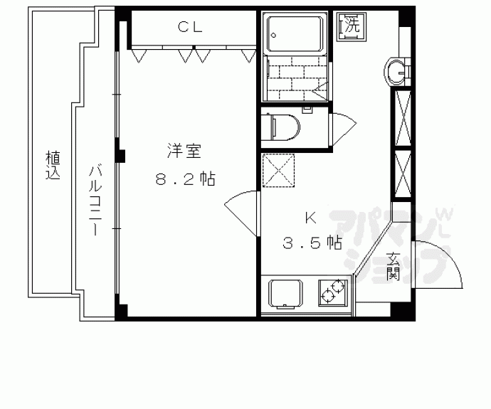 【ヴェール西京極】間取