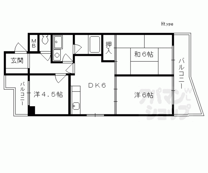 【ウェルネス桃山】間取