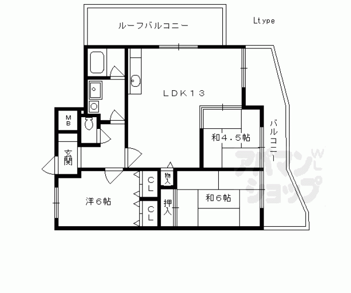 【ウェルネス桃山】間取