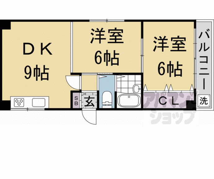 【シャルマン白梅町ハイツ】間取