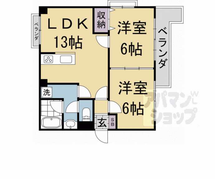 【シャルマン白梅町ハイツ】間取