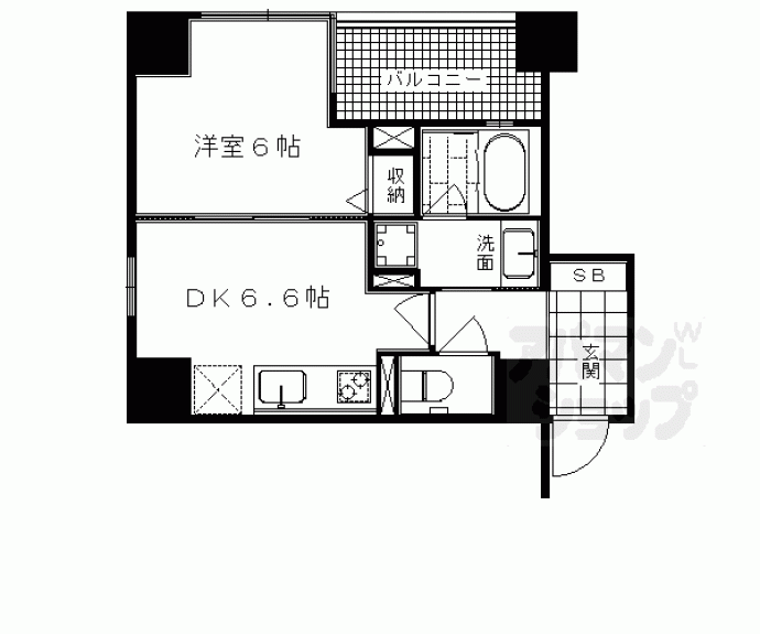 【クリスタルグランツ西大路三条】間取