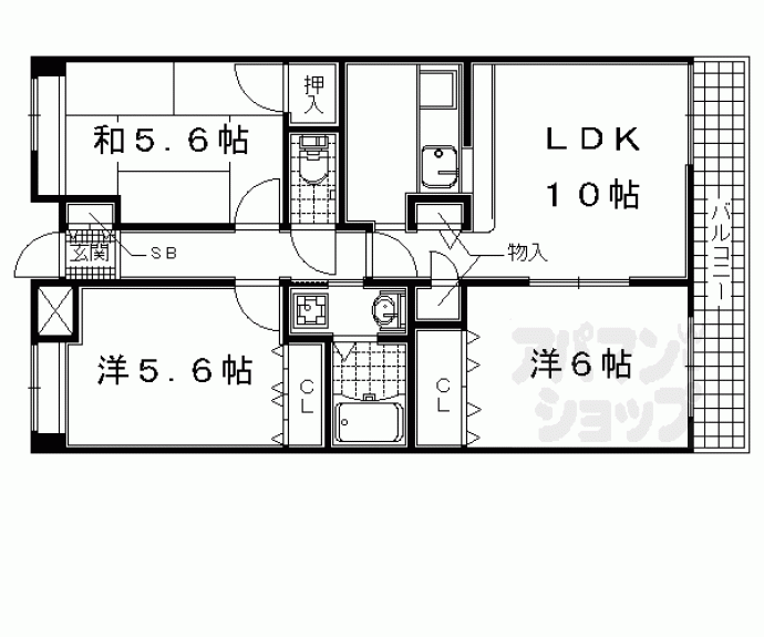 【コージースクエア・広野】間取