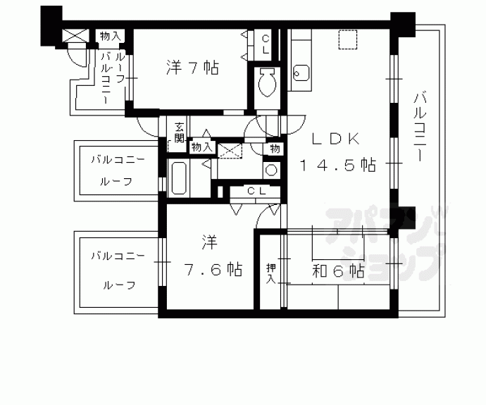 【レシデンシア巨椋】間取