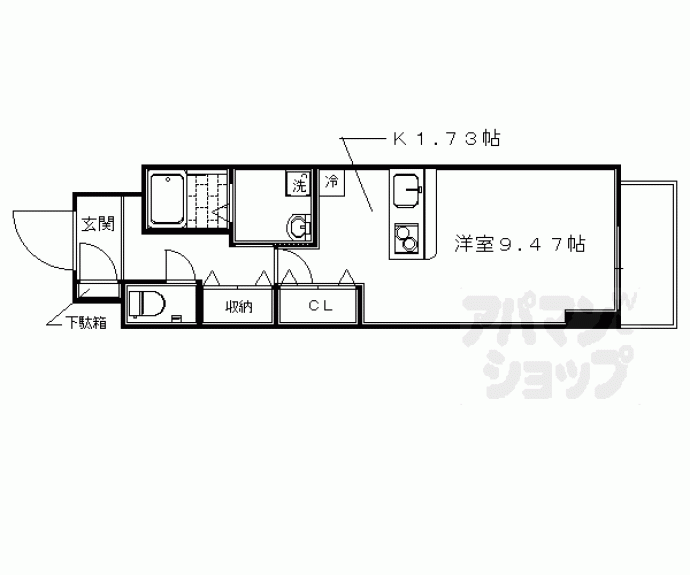 【メディナ西大路駅前】間取