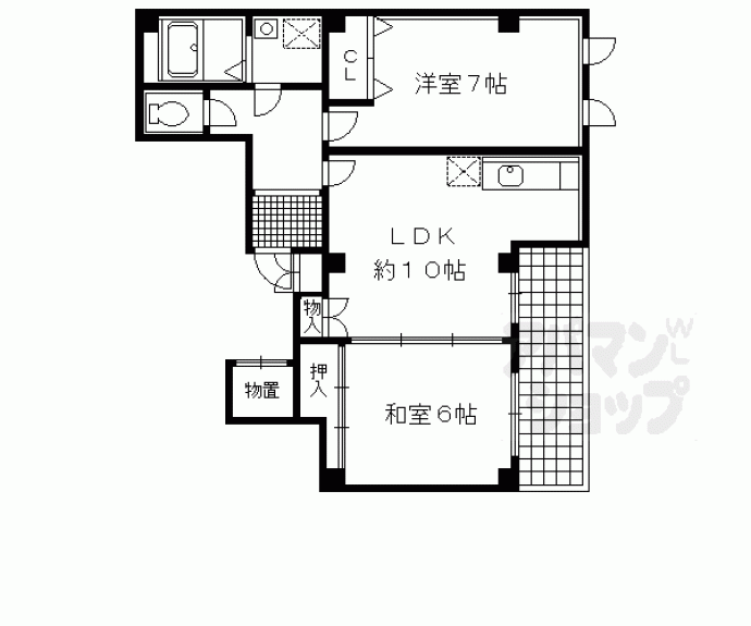 【プチパレス烏丸御池】間取