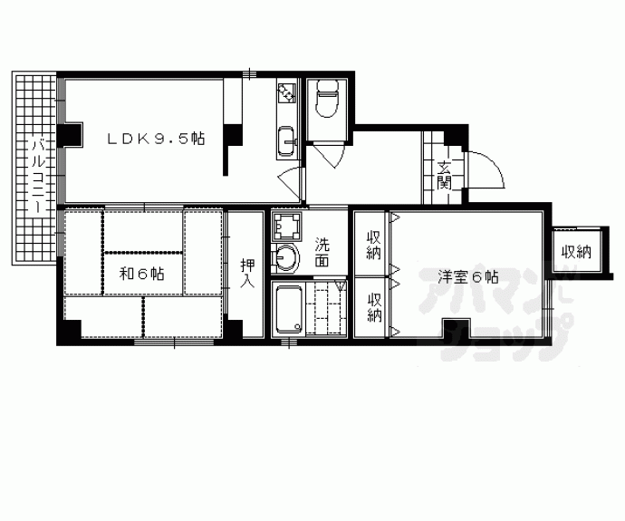 【プチパレス烏丸御池】間取