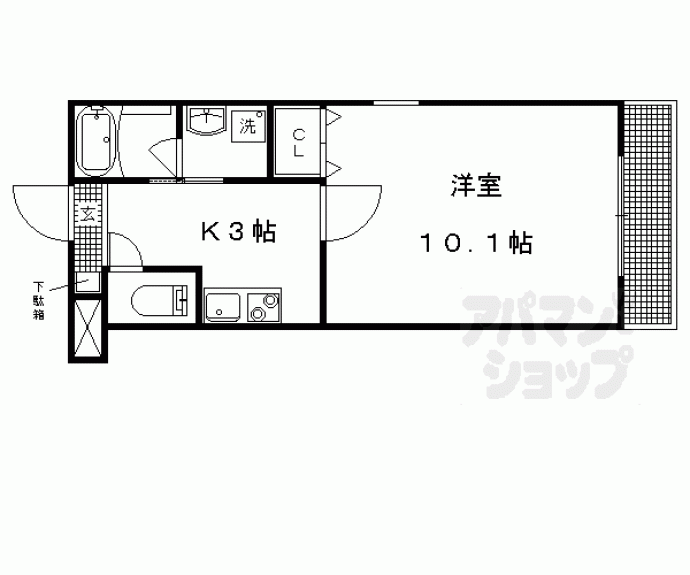 【Ｍフラット百萬遍】間取