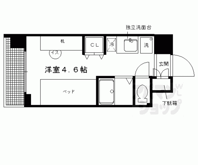 【キャンパスヴィレッジ京都一乗寺】間取