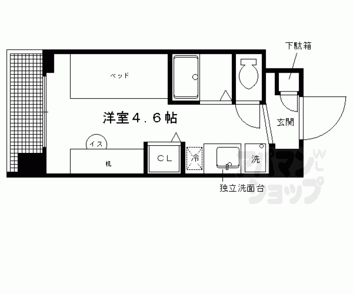 【キャンパスヴィレッジ京都一乗寺】間取