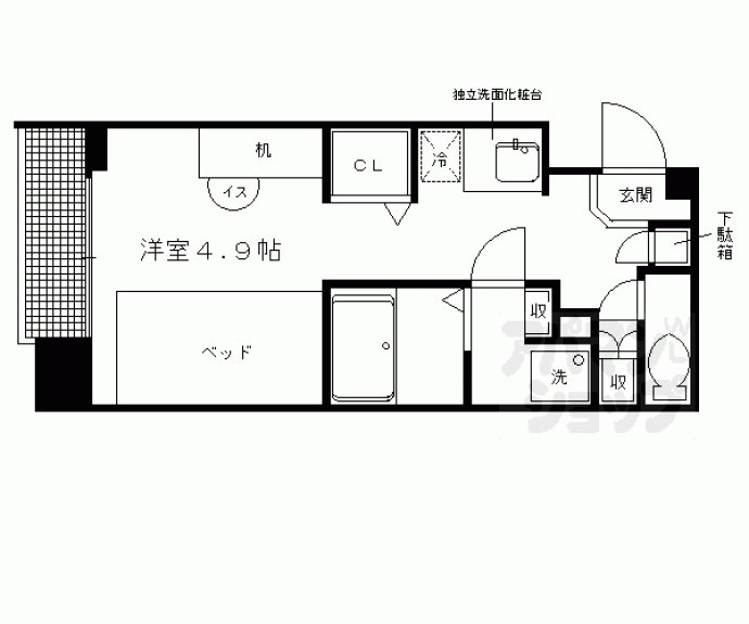 【キャンパスヴィレッジ京都一乗寺】間取