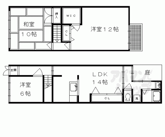 【東丸太町貸家】間取