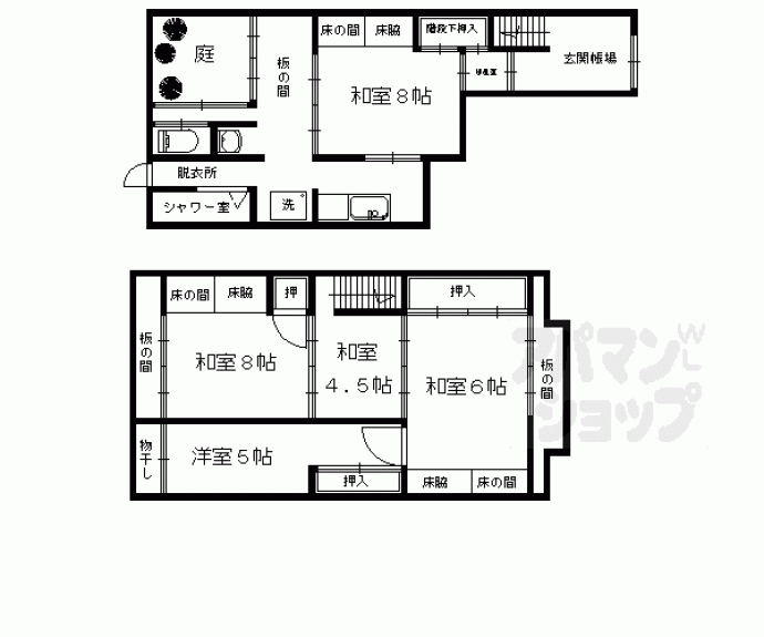 【下鴨西本町貸家】間取