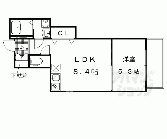 【アールグランツ一乗寺】間取