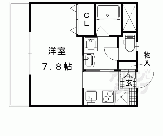 【アベニール出町柳】間取