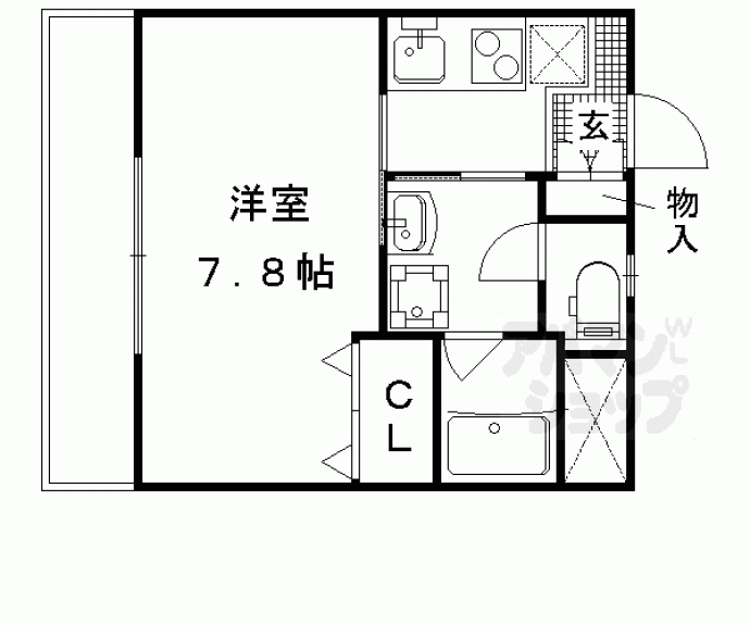 【アベニール出町柳】間取