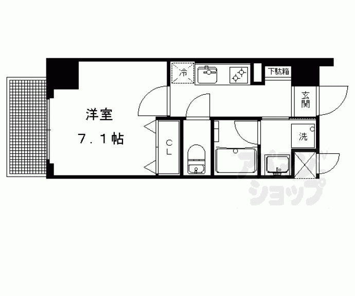 【ベラジオ京都一乗寺Ⅲ】間取