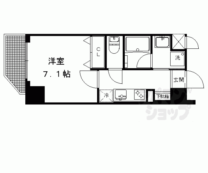 【ベラジオ京都一乗寺Ⅲ】間取