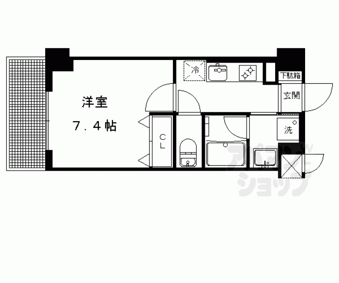 【ベラジオ京都一乗寺Ⅲ】間取