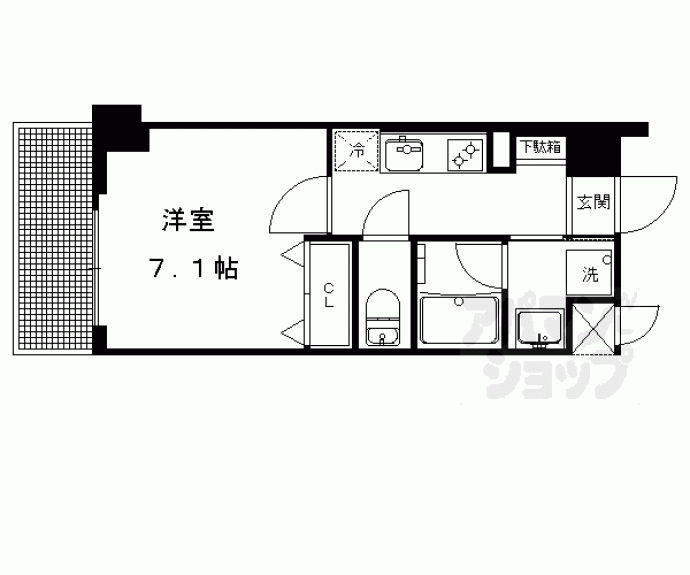 【ベラジオ京都一乗寺Ⅲ】間取