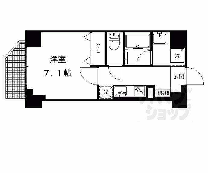 【ベラジオ京都一乗寺Ⅲ】間取