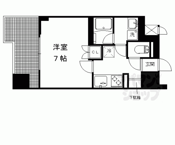 【ベラジオ京都一乗寺Ⅲ】間取