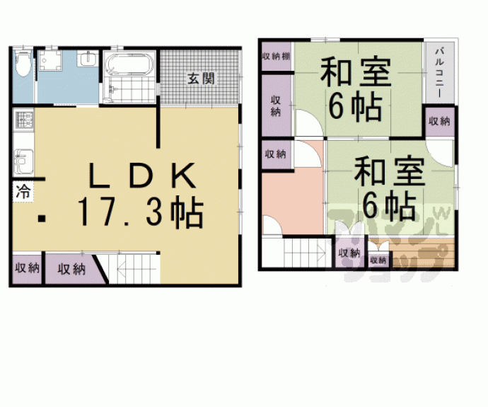 【吉田本町貸家１２】間取