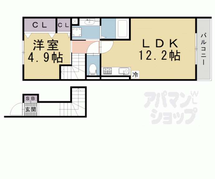 【ＬＡ　ＶＩＬＬＡ　下鴨】間取