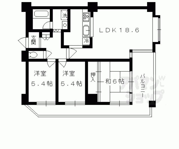 【シャリマー五条】間取