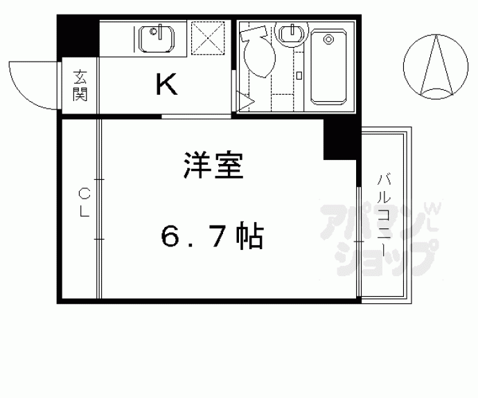 【サンロイヤル五条大橋】間取