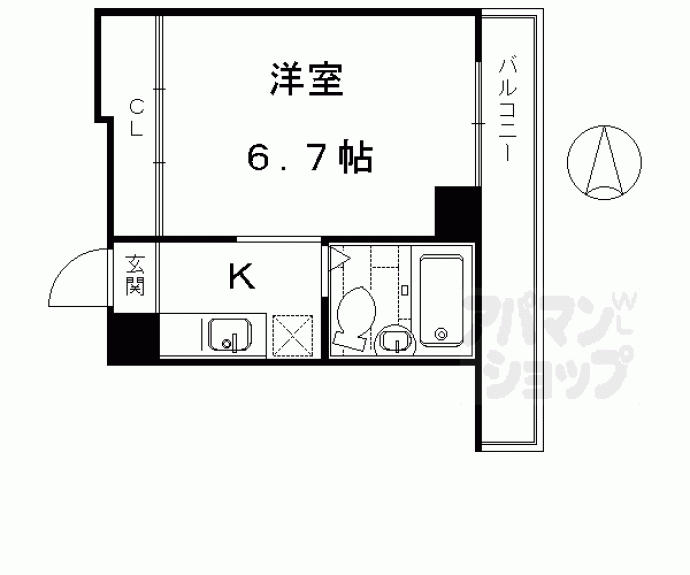 【サンロイヤル五条大橋】間取