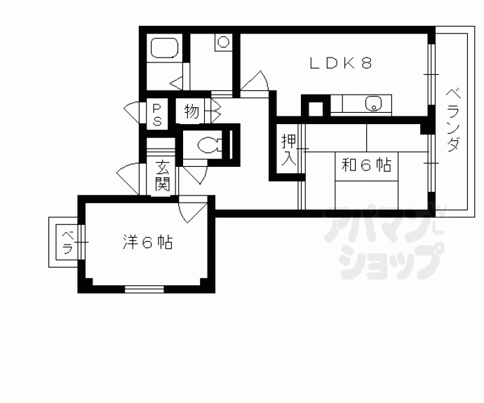 【グリーンハウス七条】間取