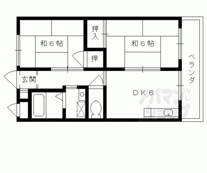 【ハイツ魚満】間取