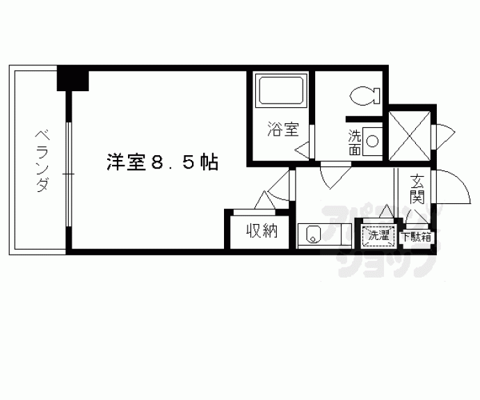 【リーガル京都河原町五条】間取