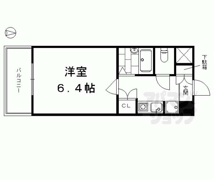 【マノワール木津屋橋】間取