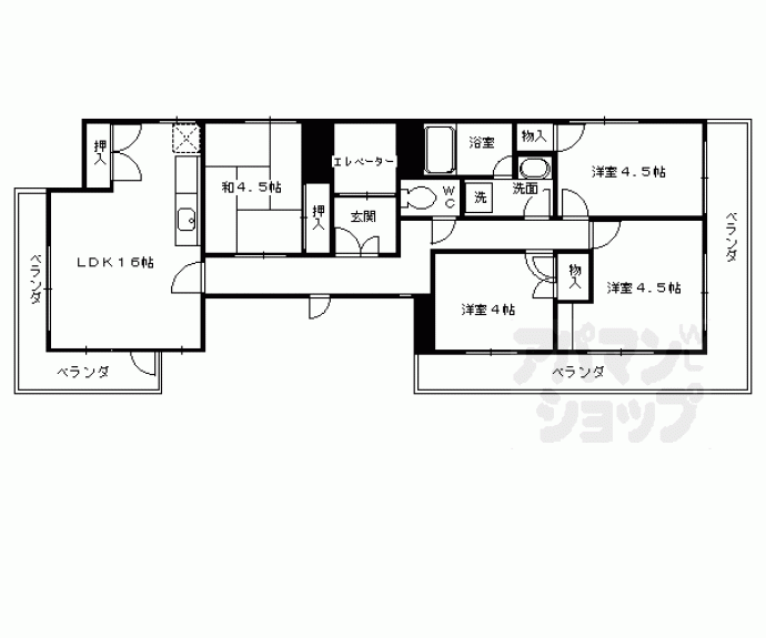 【ハイツパモナス】間取