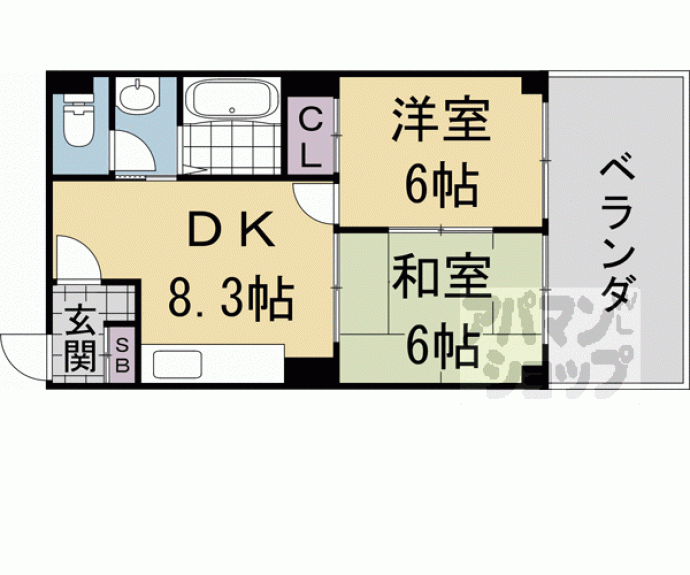 【ウエスト十条】間取