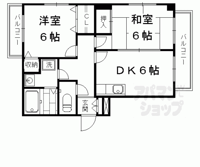 【ＧＡＲＮＥＴ　ＲＥＳＩＤＥＮＣＥ　西大路】間取