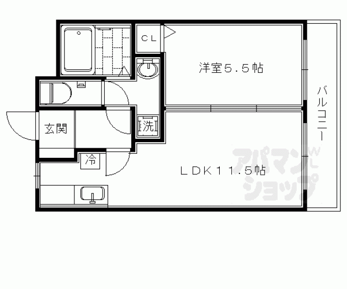 【ハイツ西大路】間取