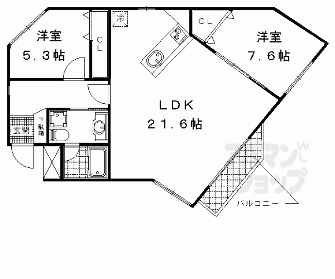 【ＰＡＲＫ　ＨＩＬＬＳ　ＯＹＡＫＥ　ＶＩＬＬＡ　４】間取