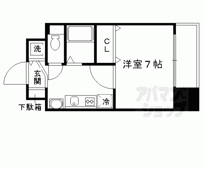 【スワンズ京都五条大宮】間取